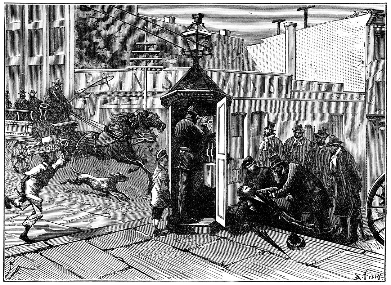 शिकागो पुलिस टेलीफोन बॉक्स, 1886 द्वारा अज्ञात