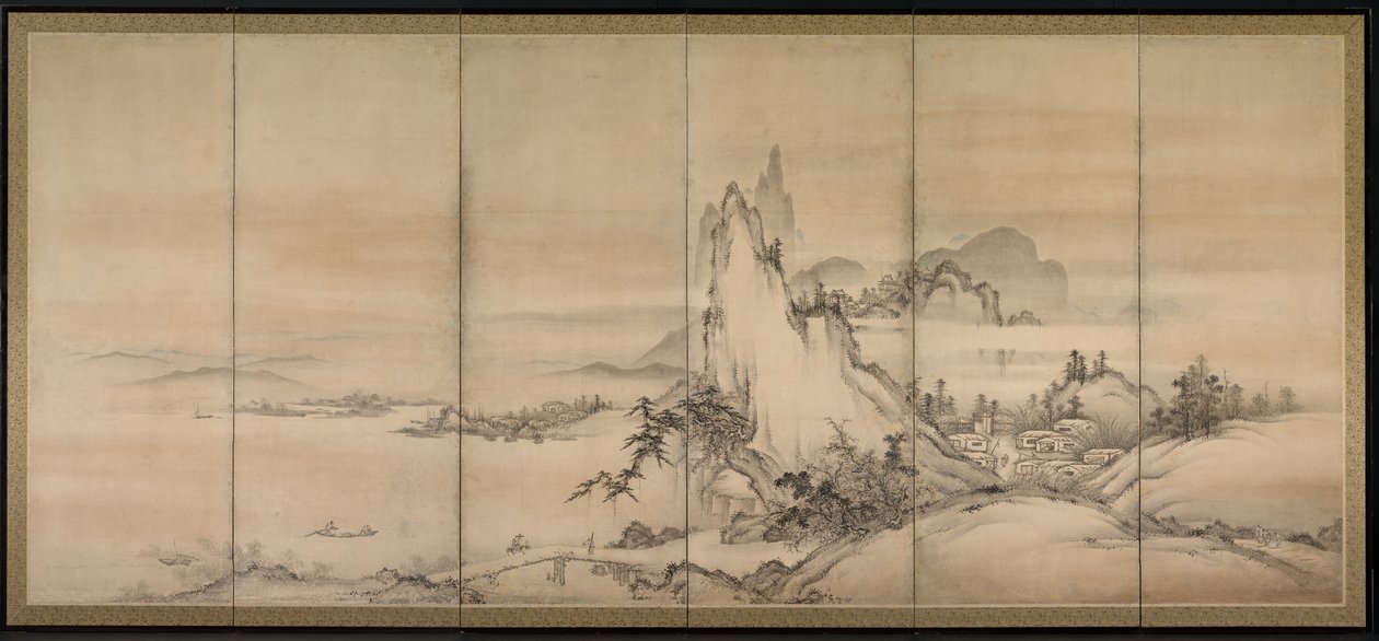 चीनी लैंडस्केप, 1500s। द्वारा अज्ञात