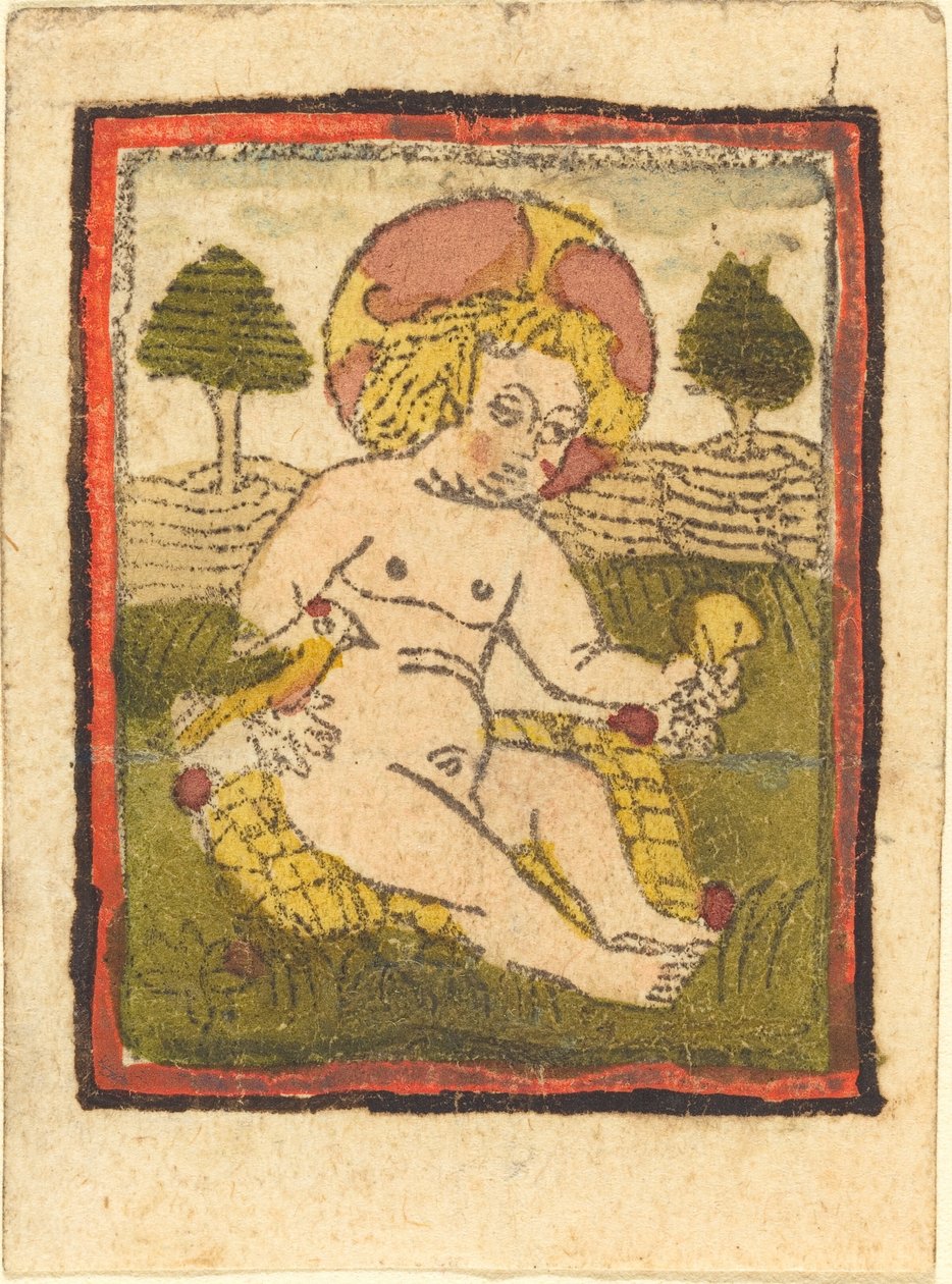 क्राइस्ट चाइल्ड विद बर्ड, 14601470। द्वारा अज्ञात
