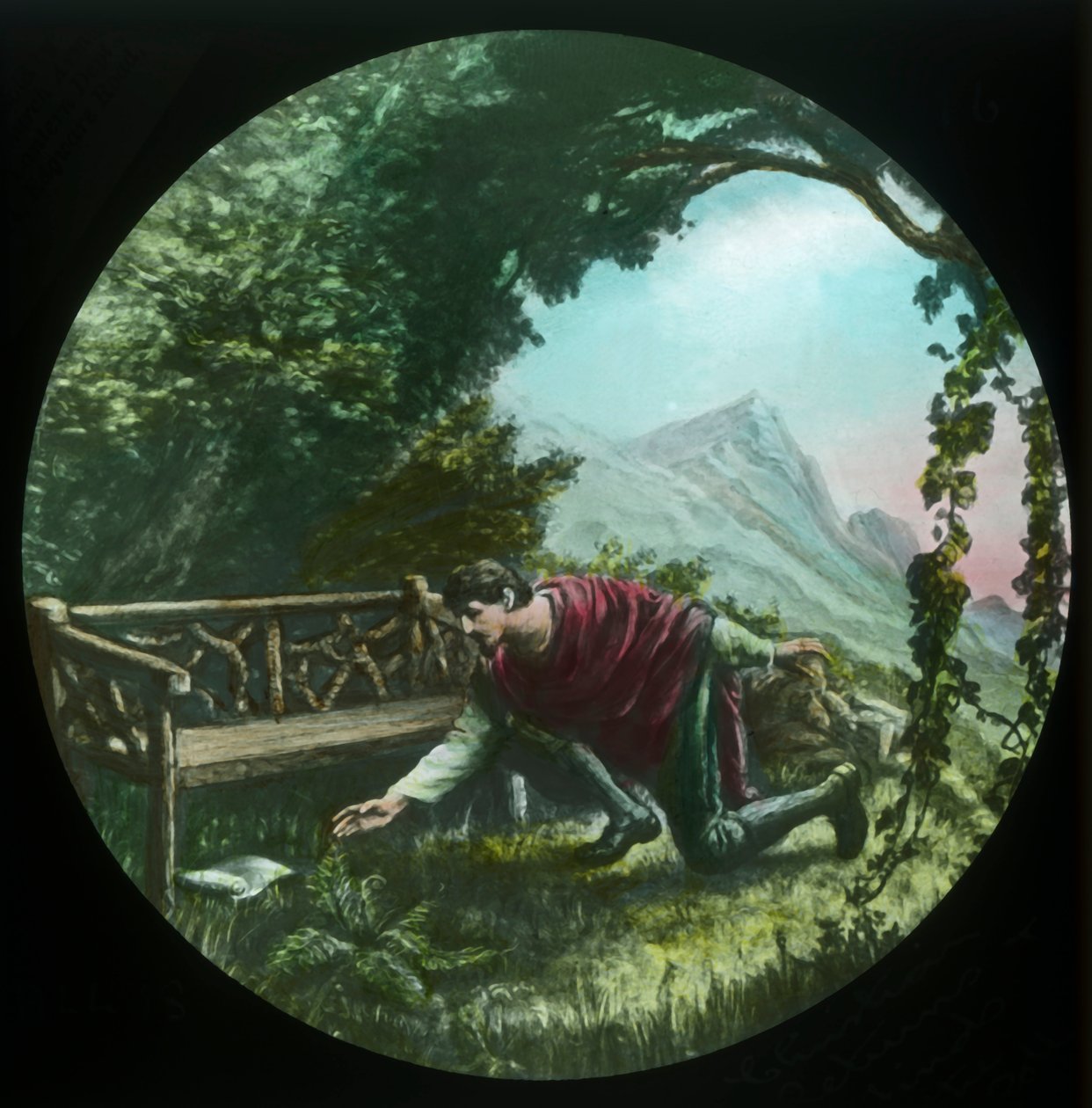 ईसाई लौटता है और स्क्रॉल पाता है, c1910। द्वारा अज्ञात