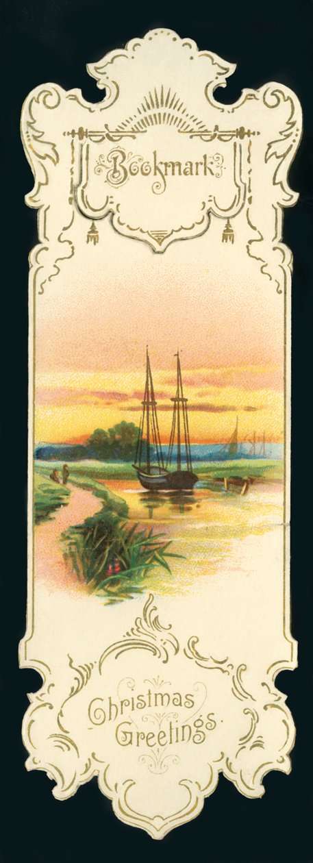क्रिसमस की बधाई - बुकमार्क, c1900। द्वारा अज्ञात