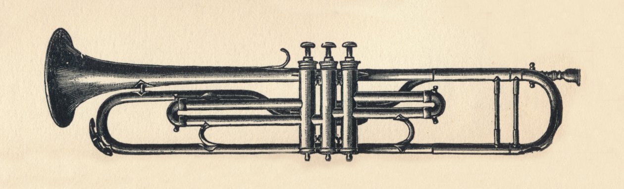 क्रोमेटिक ट्रम्पेट, 1895। द्वारा अज्ञात