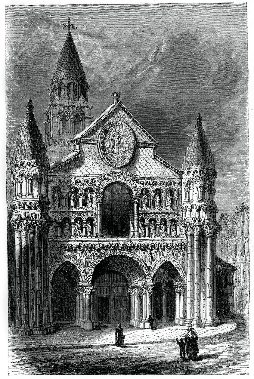 चर्च ऑफ आवर लेडी ऑफ द ग्रेट, पोइटियर्स, फ्रांस, 12 वीं शताब्दी, 1870 द्वारा अज्ञात
