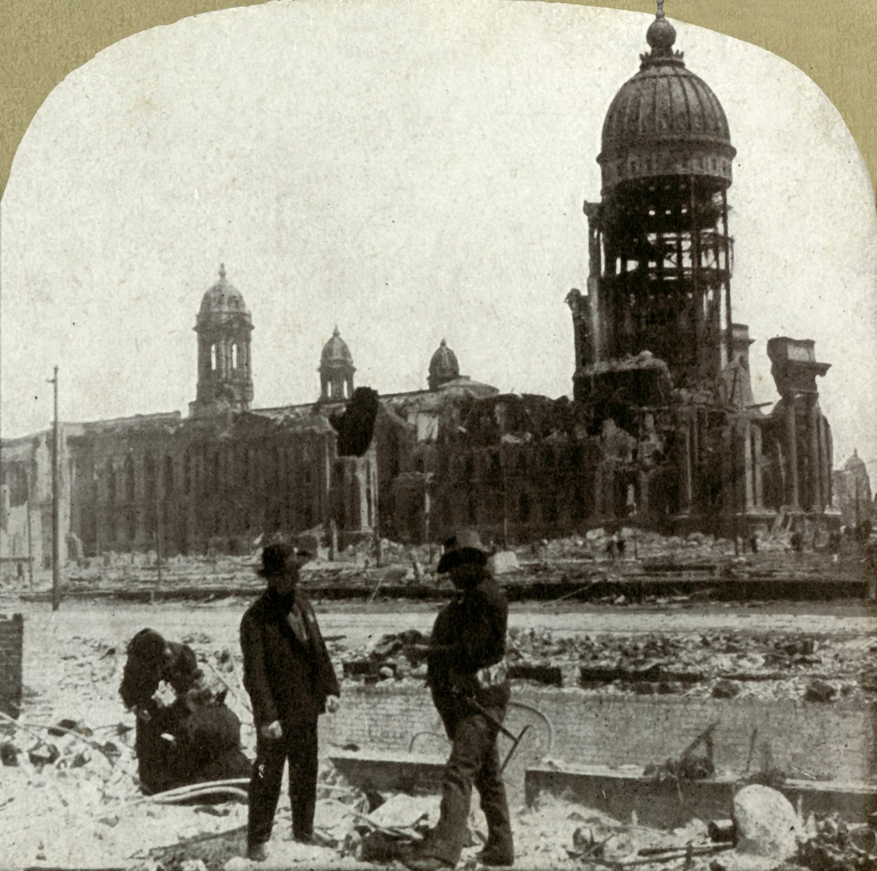McAllister सेंट से सिटी हॉल, पूर्वोत्तर, 1906 देख रहे हैं। द्वारा अज्ञात