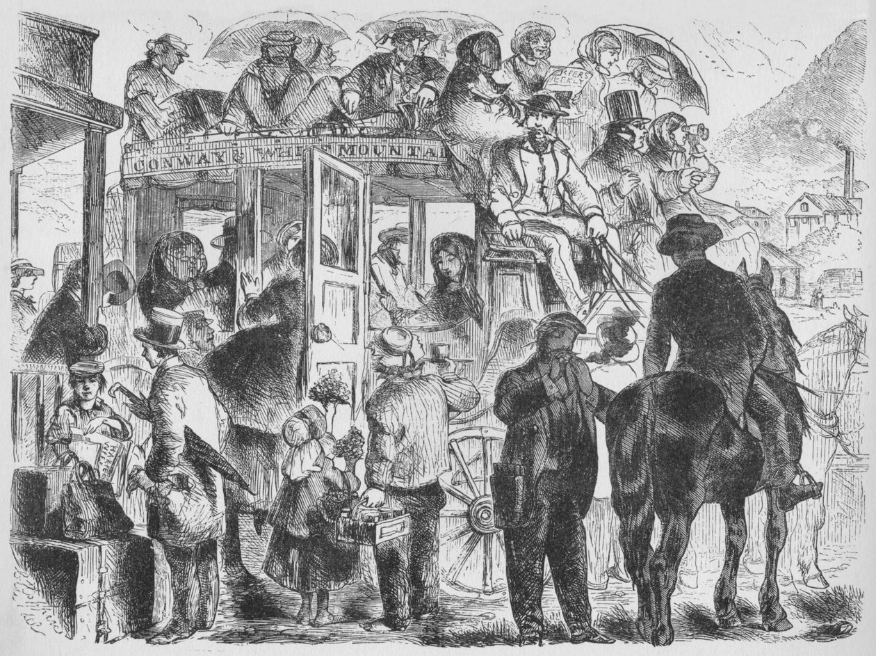 रिसॉर्ट्स और होटल के लिए कोच, c1859, 1938 द्वारा अज्ञात