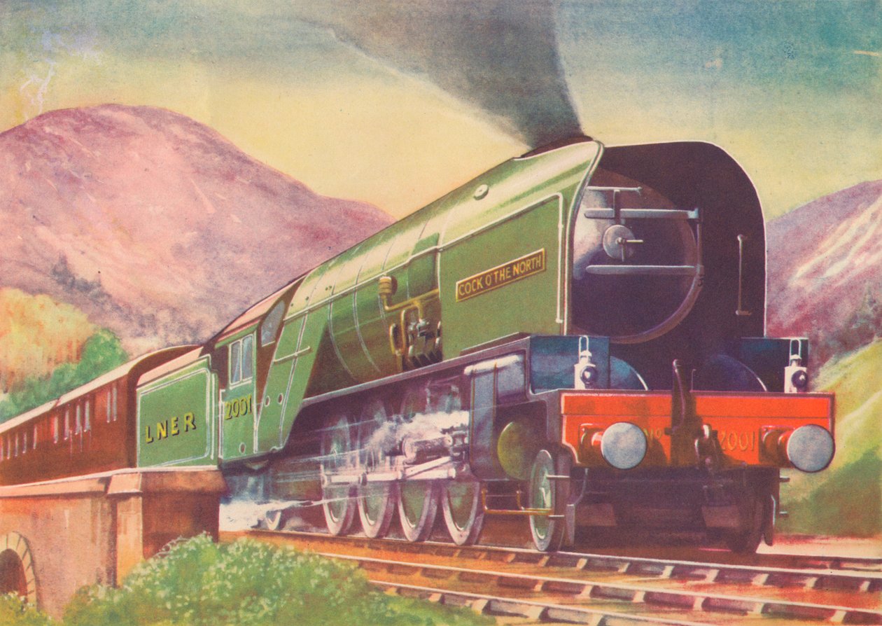 मुर्गा ओ द नॉर्थ लोकोमोटिव, LNER, हाइलैंड्स में, 1940 द्वारा अज्ञात