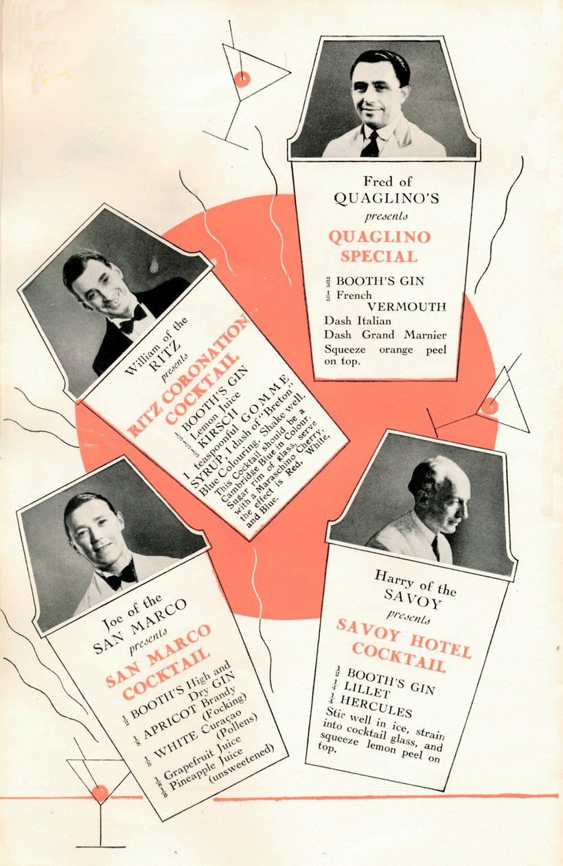 कॉकटेल व्यंजनों, c1935 1935। द्वारा अज्ञात