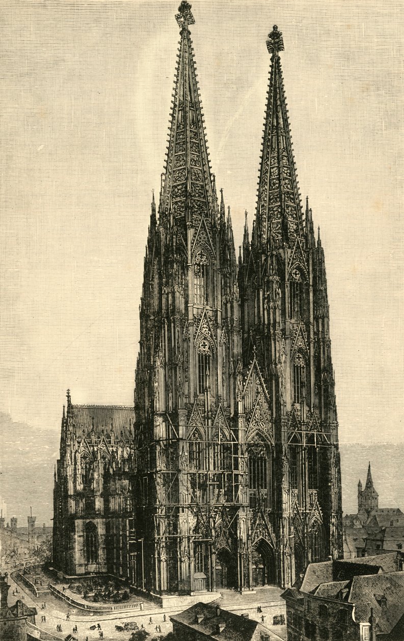 कोलोन कैथेड्रल, 1890। द्वारा अज्ञात