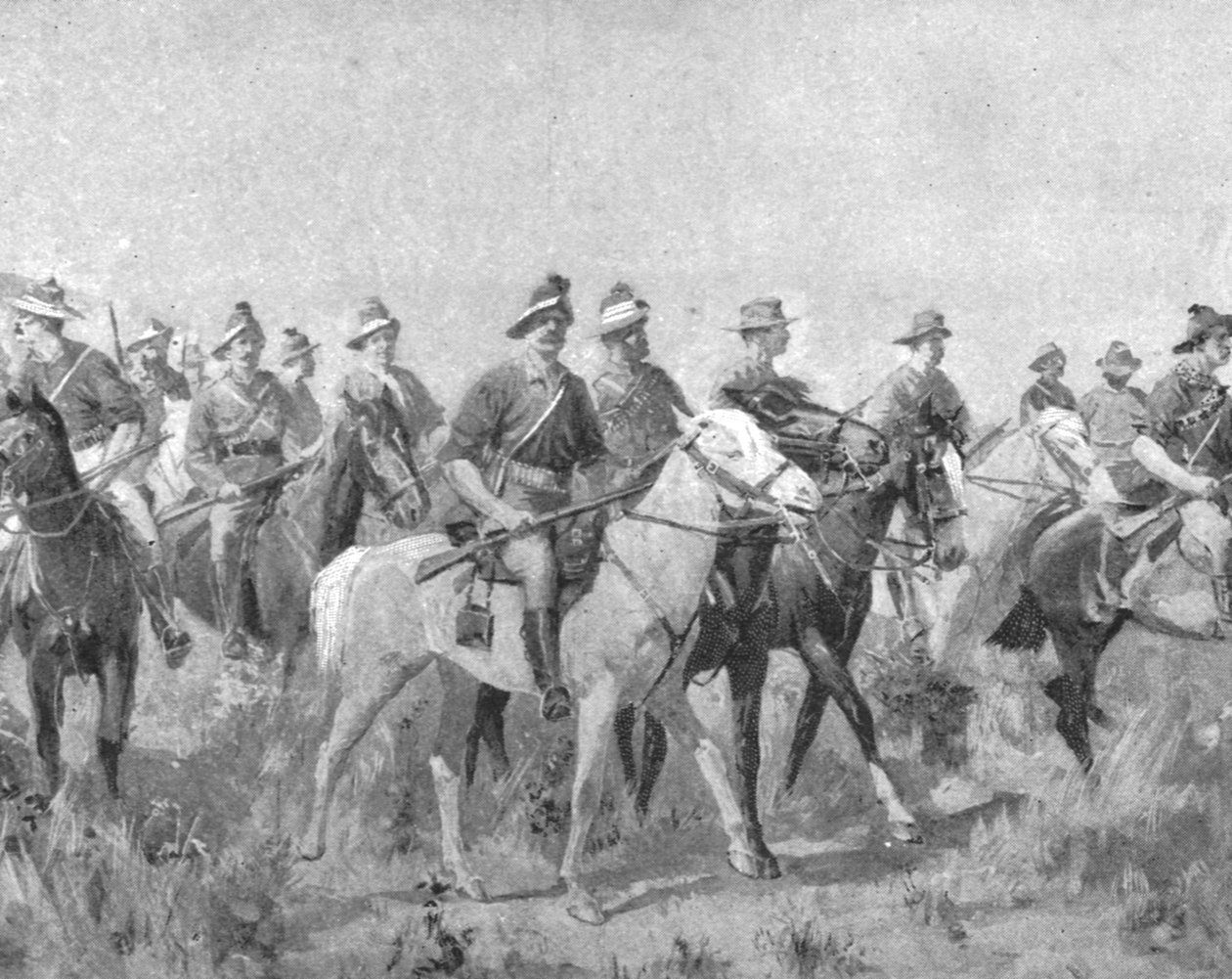 दक्षिण अफ्रीका में औपनिवेशिक सेना, 1899-1901: मार्च 1901 को ऑस्ट्रेलियाई बुशमैन। द्वारा अज्ञात