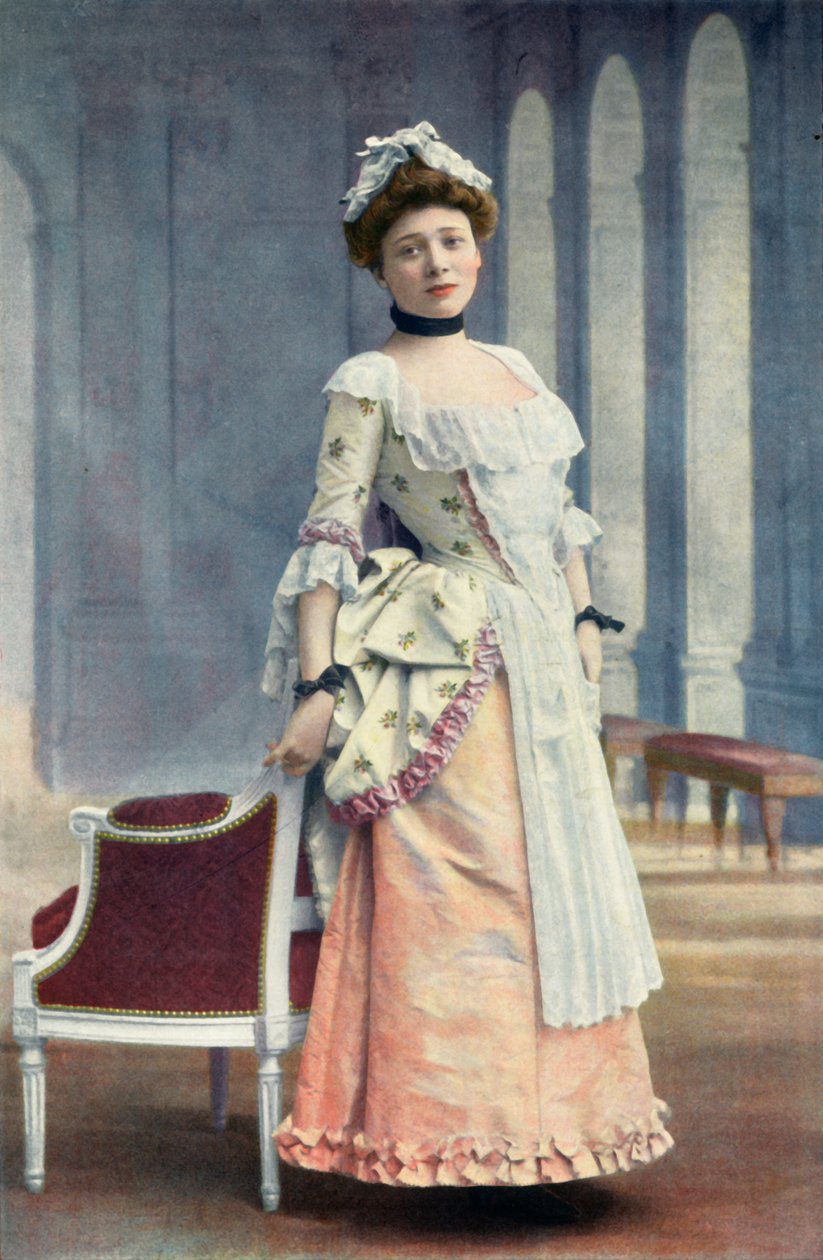 Comedie-Francaise। मिस मैरी लेकोनते। लिस्केट की भूमिका। - द गेम ऑफ लव एंड चांस, 1904। द्वारा अज्ञात