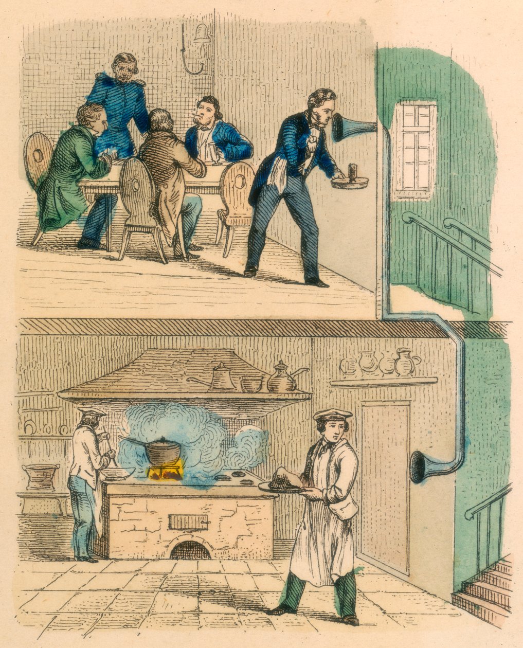 बोल ट्यूब द्वारा संचार, c1850 द्वारा अज्ञात