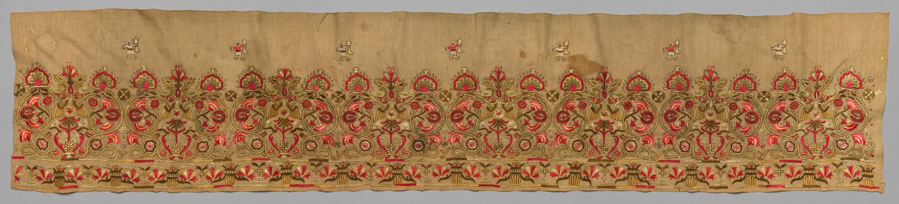 पूर्ण स्कर्ट बॉर्डर, 1700s। द्वारा अज्ञात