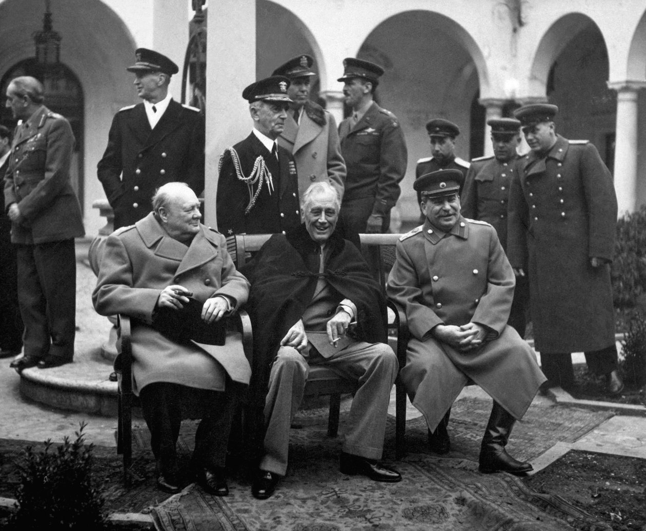 मित्र देशों के नेताओं का सम्मेलन, याल्टा, क्रीमिया, यूएसएसआर, फरवरी 1945 द्वारा अज्ञात