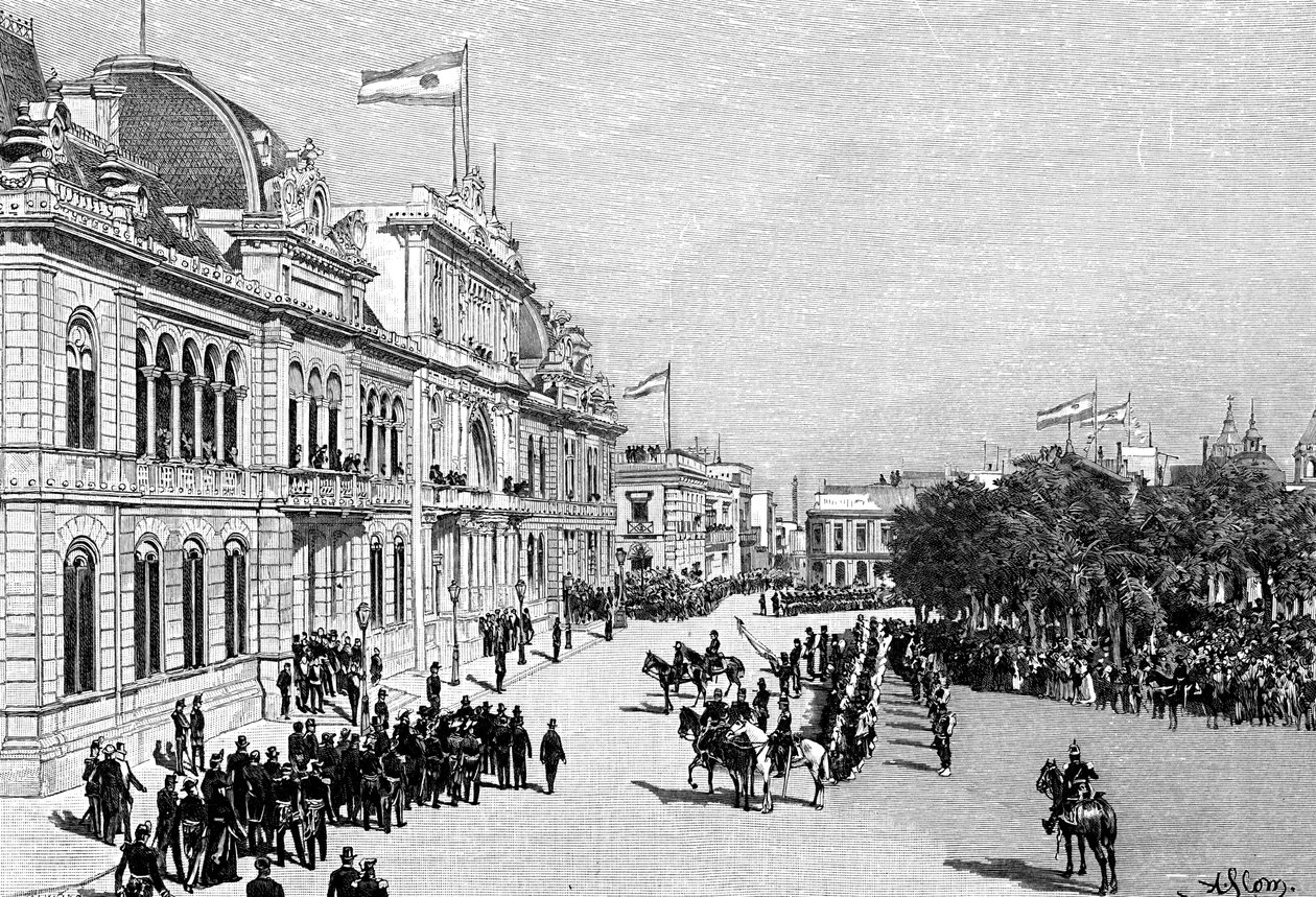 कांग्रेस भवन, ब्यूनस आयर्स, अर्जेंटीना, 1895 द्वारा अज्ञात