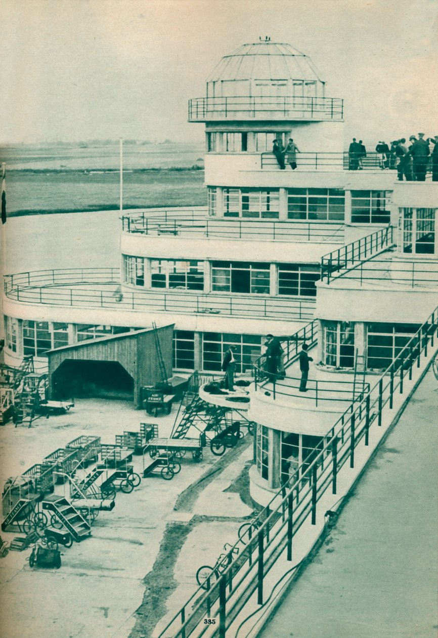 पेरिस के Le Bourget Airport, c1936 c1937 पर नियंत्रण टॉवर द्वारा अज्ञात