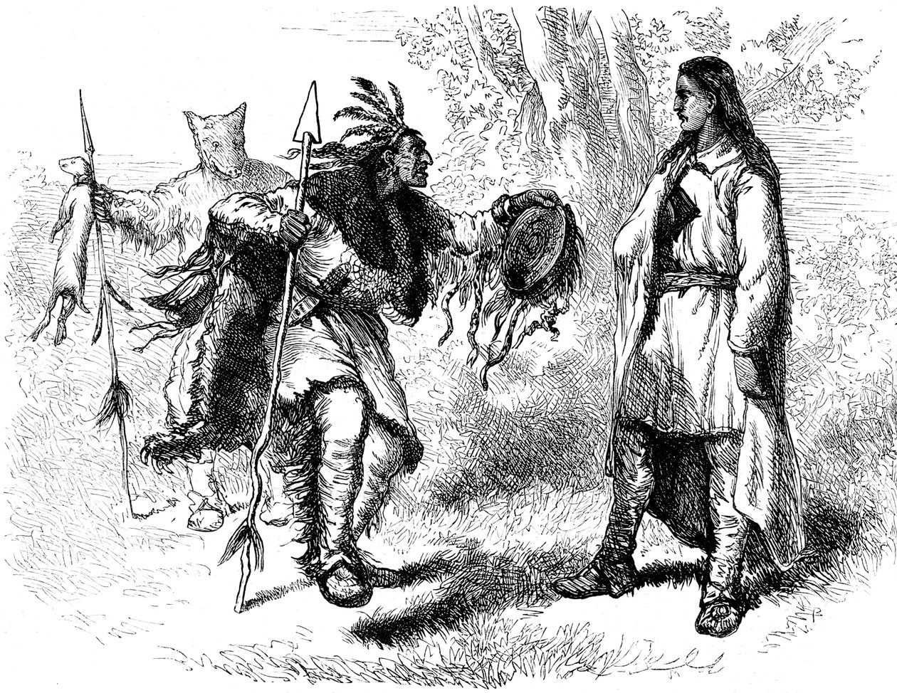 परिवर्तित मूल अमेरिकी और पॉवर्स, c17 वीं शताब्दी c1880 द्वारा अज्ञात