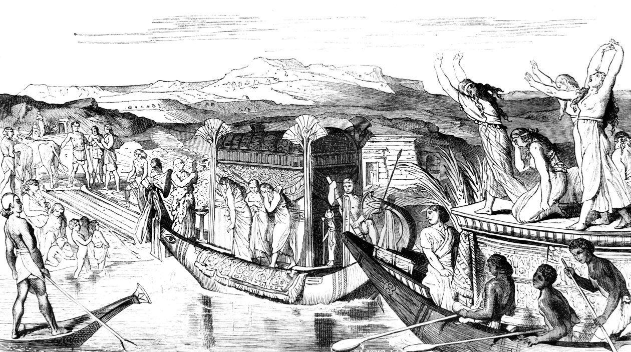 एक नेक्रोपोलिस, मिस्र, 1881 के साथ काफिले की वापसी द्वारा अज्ञात