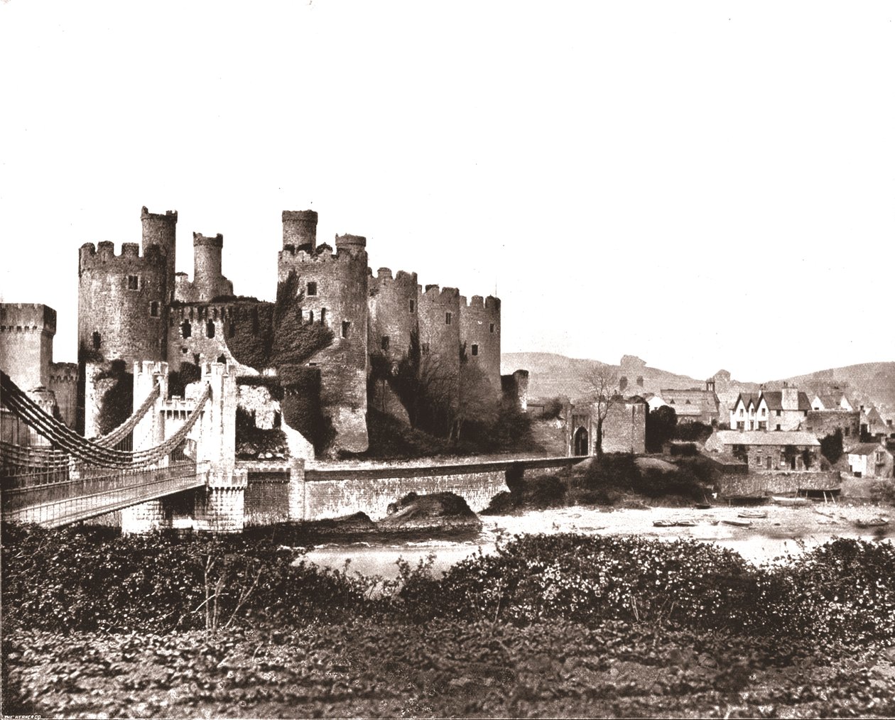 कॉनवे कैसल, उत्तरी वेल्स, 1894। द्वारा अज्ञात