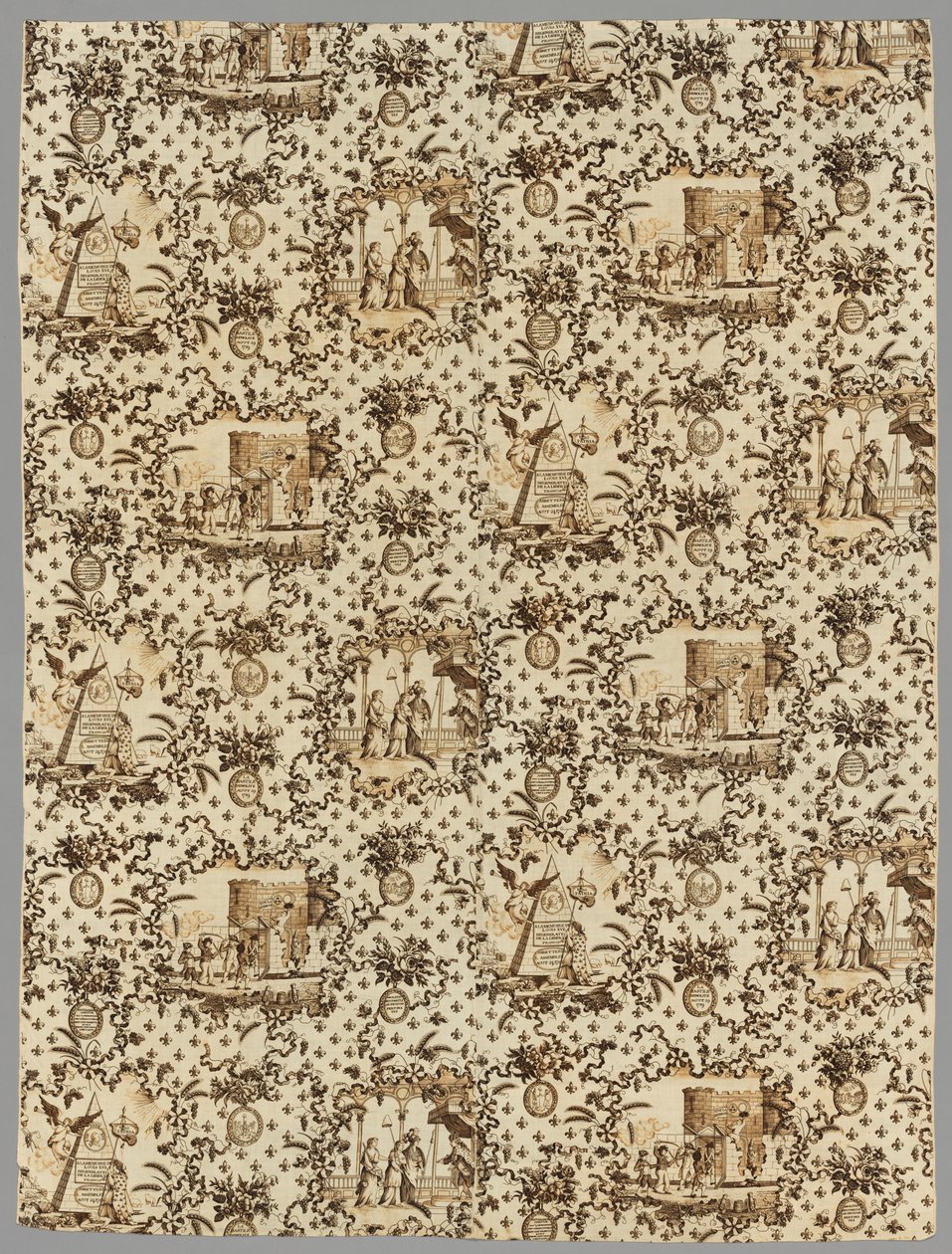 कॉपरप्लेट प्रिंटेड लिनन, 1789-1791। द्वारा अज्ञात