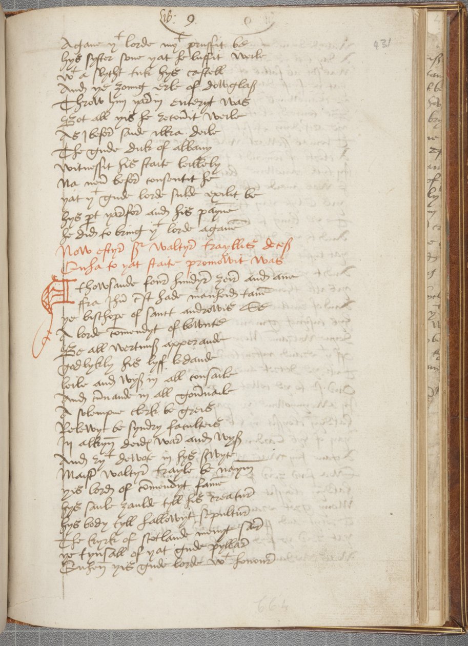 Wyntoun के क्रॉनिकल एंड्रयू की प्रति, फोल 431 रेक्टो, c.1550 (कागज पर स्याही) द्वारा अज्ञात