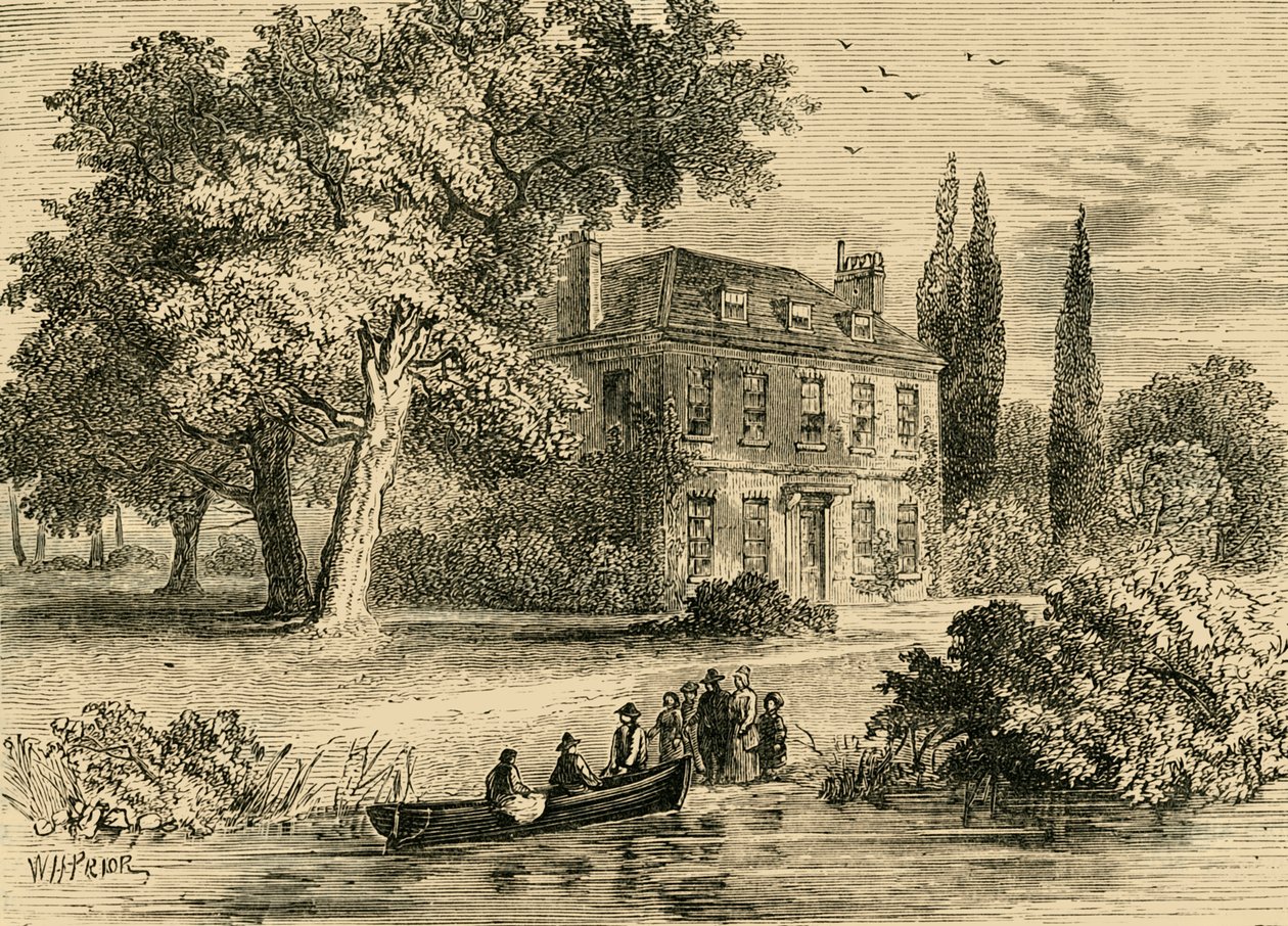 कॉर्नी हाउस, 1760 में, c1878। द्वारा अज्ञात