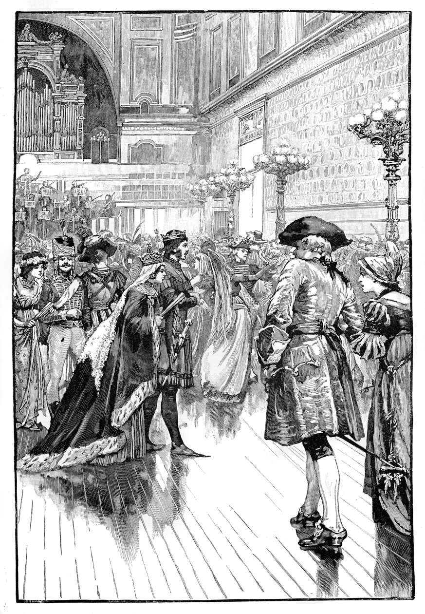 बकिंघम पैलेस में कॉस्टयूम बॉल, c1840s, 1900 द्वारा अज्ञात