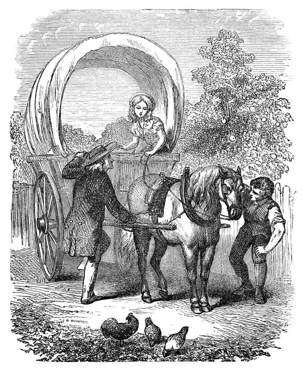 हुड के साथ देश वाहक वैगन, c1882 द्वारा अज्ञात