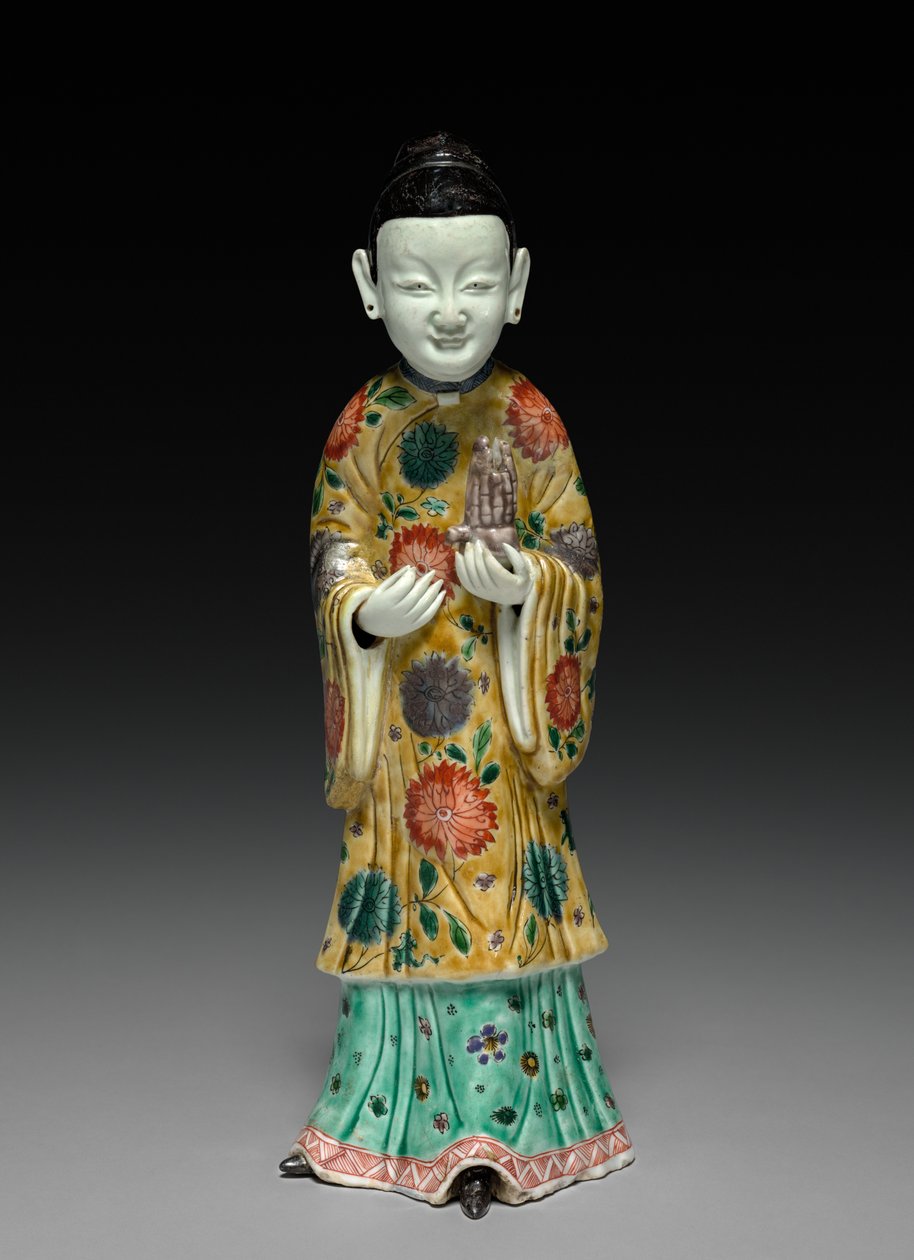 कोर्ट लेडी होल्डिंग एक शेंग, 1662-1722। द्वारा अज्ञात