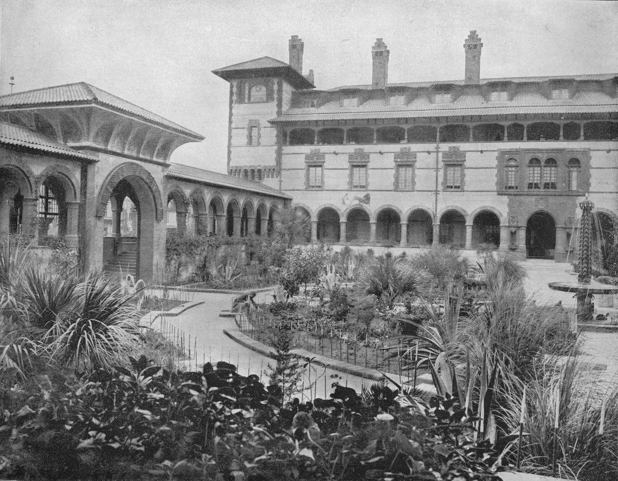 कोर्ट ऑफ पोंस डी लियोन, सेंट ऑगस्टीन, फ्लोरिडा, सी 1897। द्वारा अज्ञात