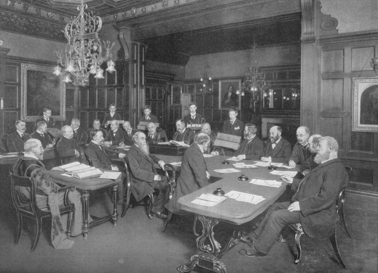 कटलर्स कंपनी का दरबार: उनके प्रशिक्षुओं के काम की जांच, लंदन, 1902 1903 द्वारा अज्ञात