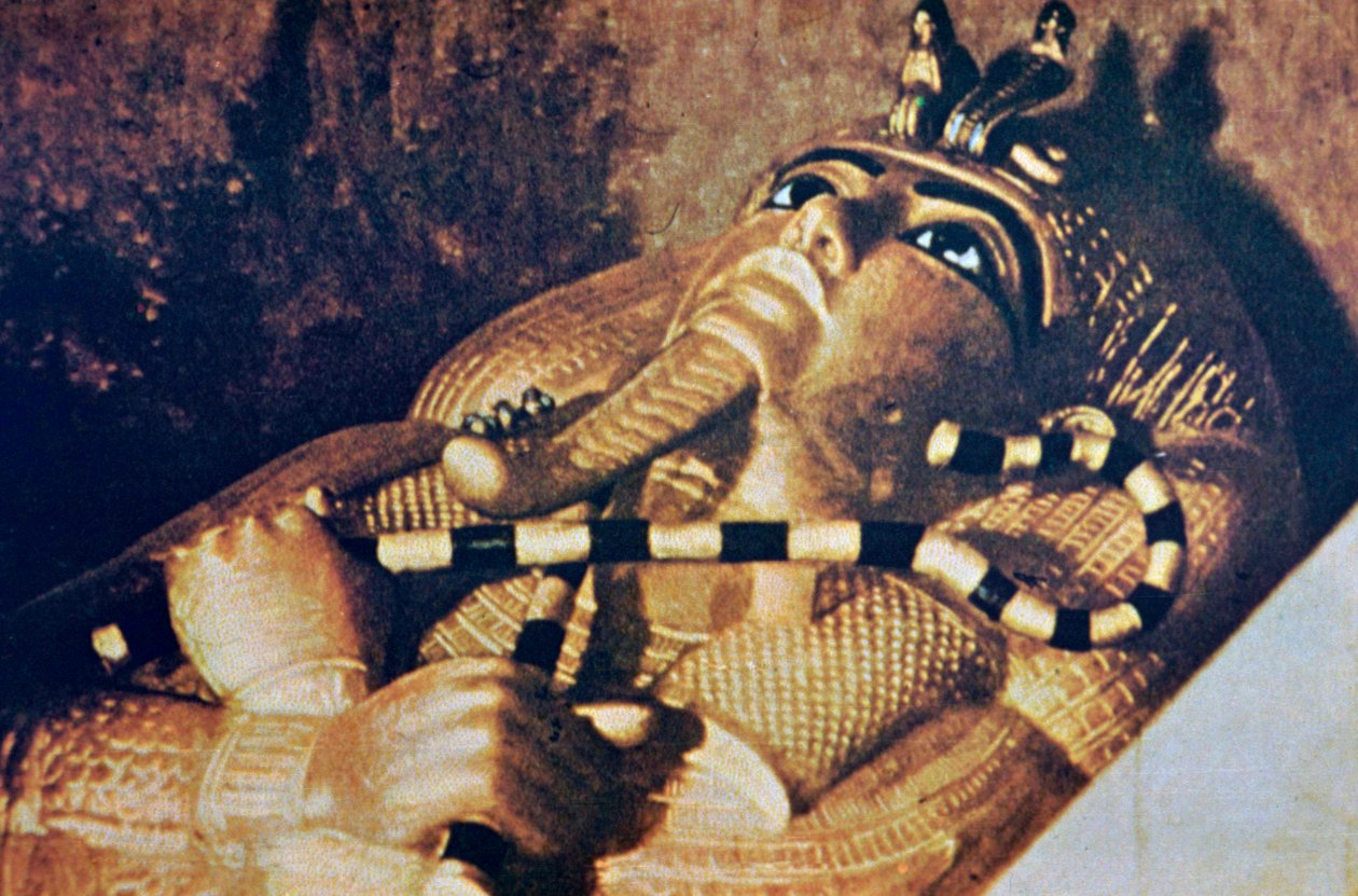 तूतनखामेन के ताबूत का आवरण, दफन कक्ष, तूतनखामेन का मकबरा, 18 वां राजवंश द्वारा अज्ञात