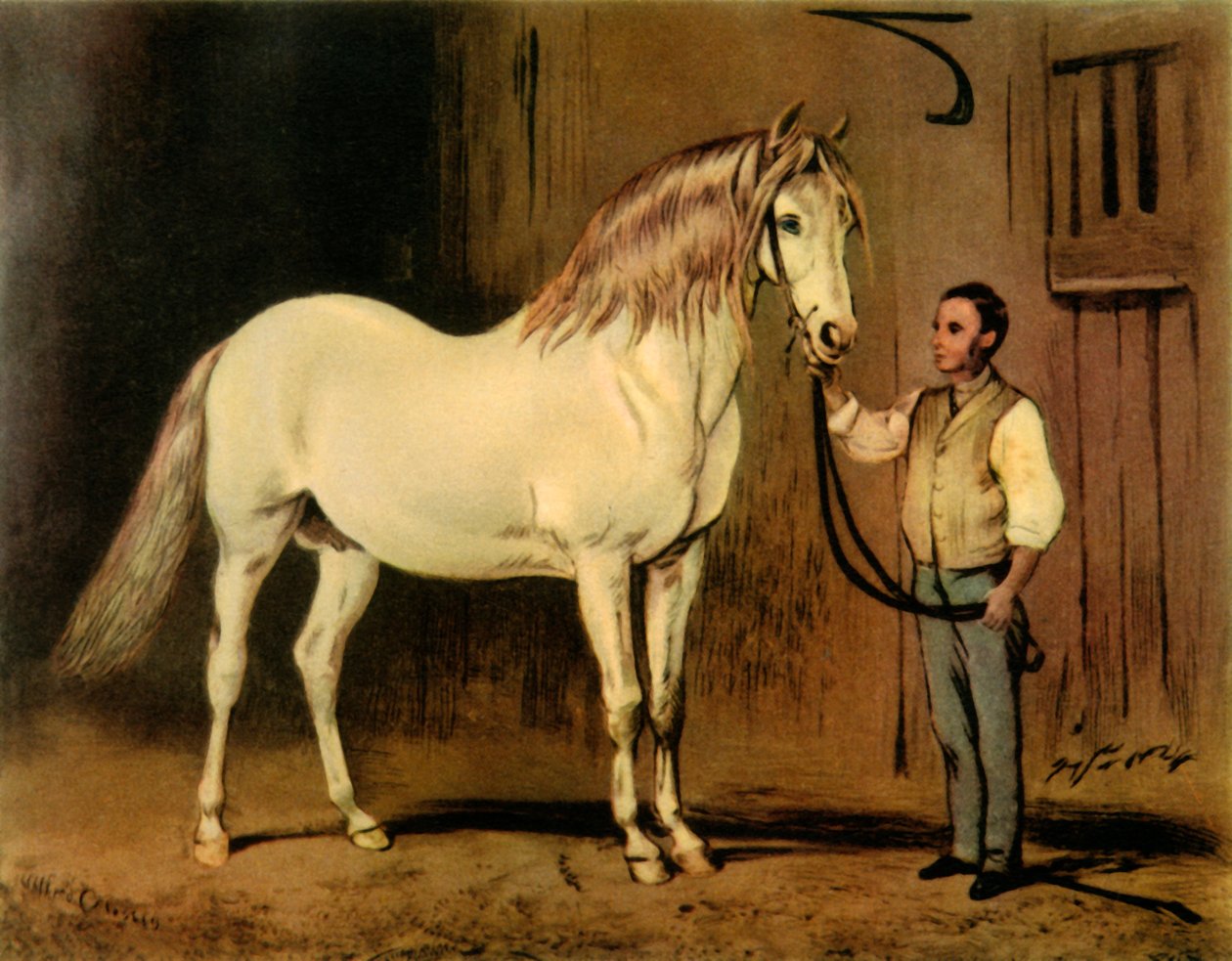 महारानी विक्टोरिया के स्टड का क्रीम स्टेट कैरिज हॉर्स, c1875, 1944। द्वारा अज्ञात