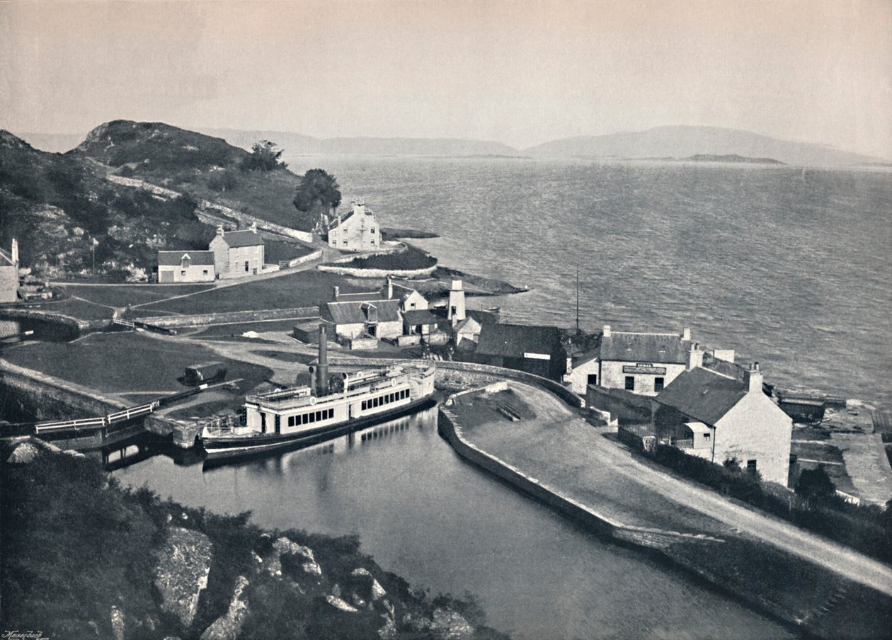 क्रिनन - द वेस्टर्न टर्मिनस ऑफ़ द कैनल एंड द साउंड ऑफ़ जुरा, 1895 द्वारा अज्ञात