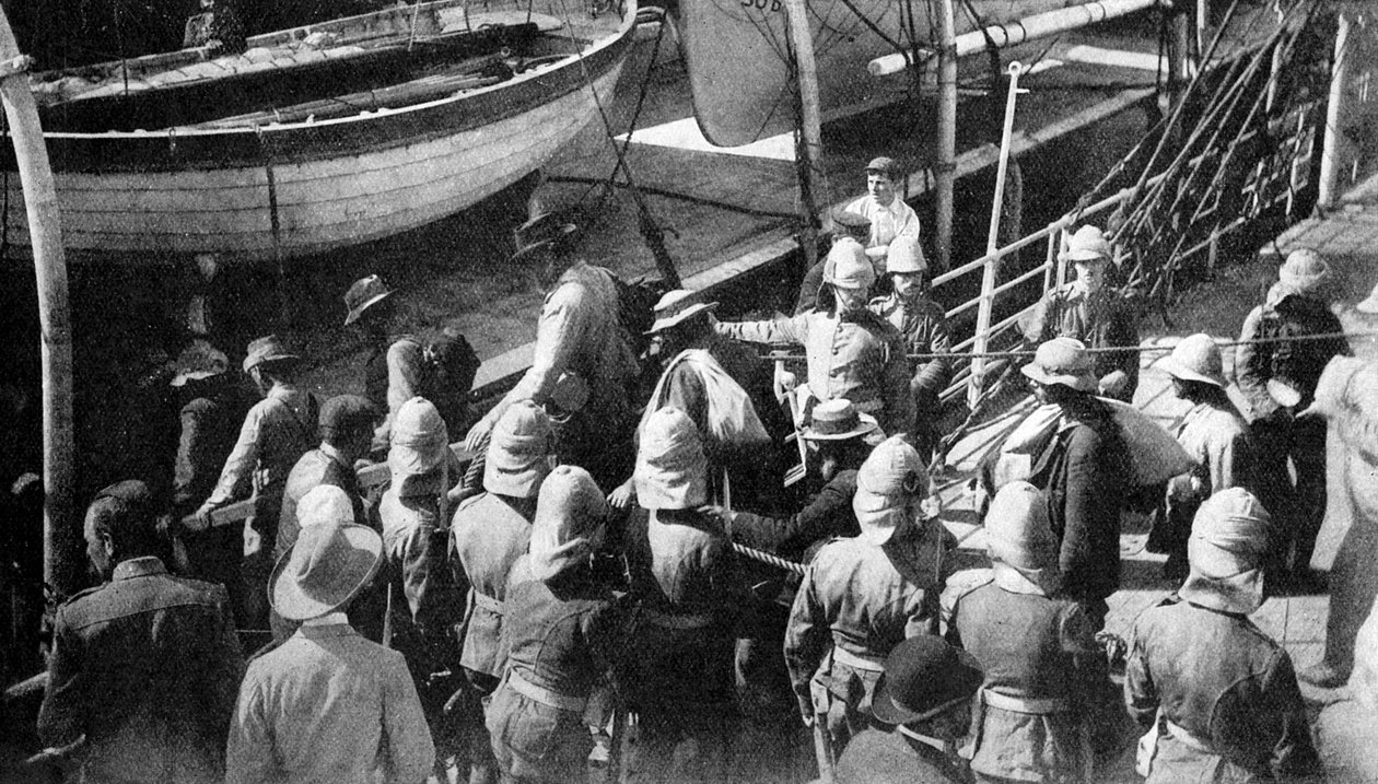 Cronjes Captive Warriors, Docks, Paardeberg, South Africa, 1900 द्वारा अज्ञात