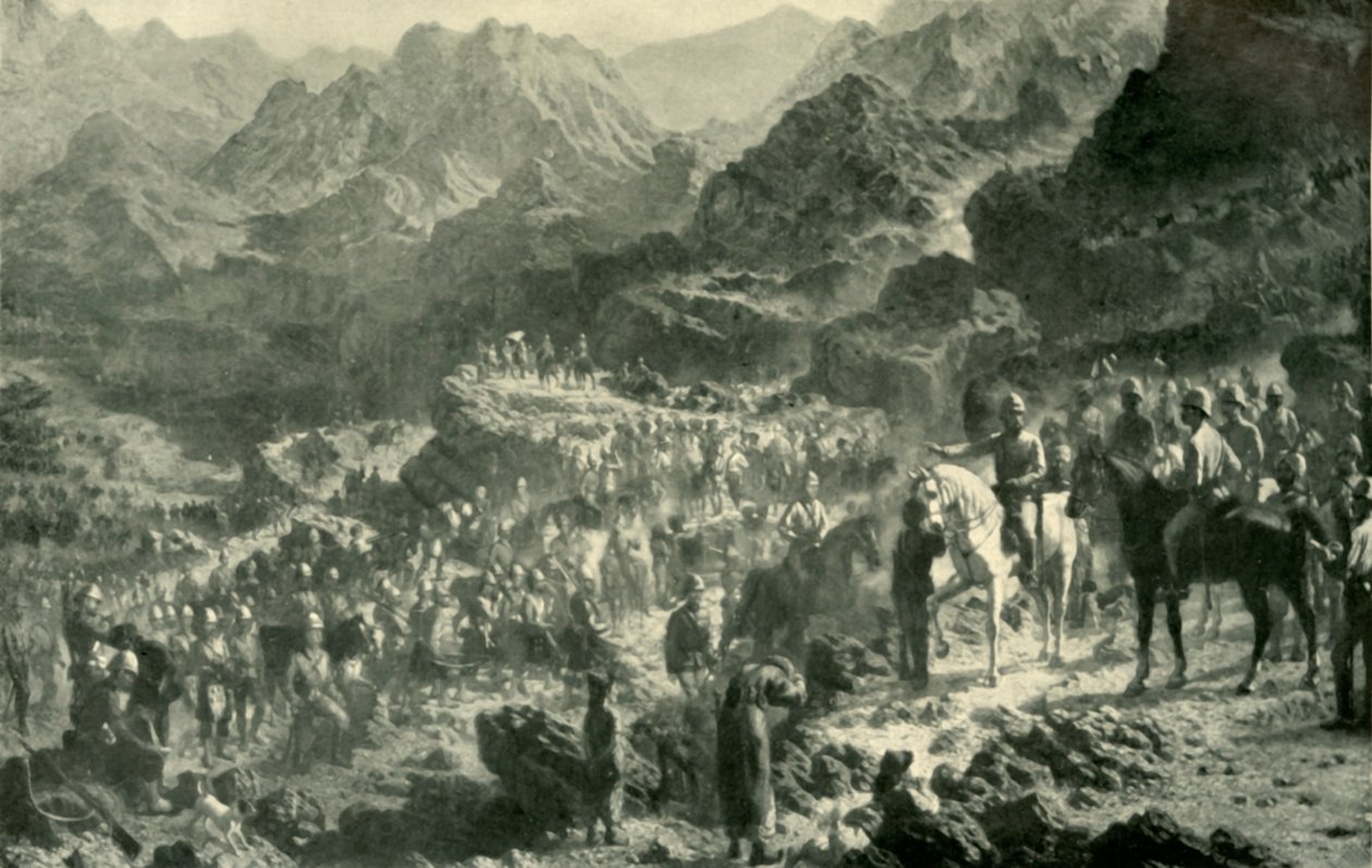 जम्बूरक कोटाल को पार करते हुए, 1901। द्वारा अज्ञात