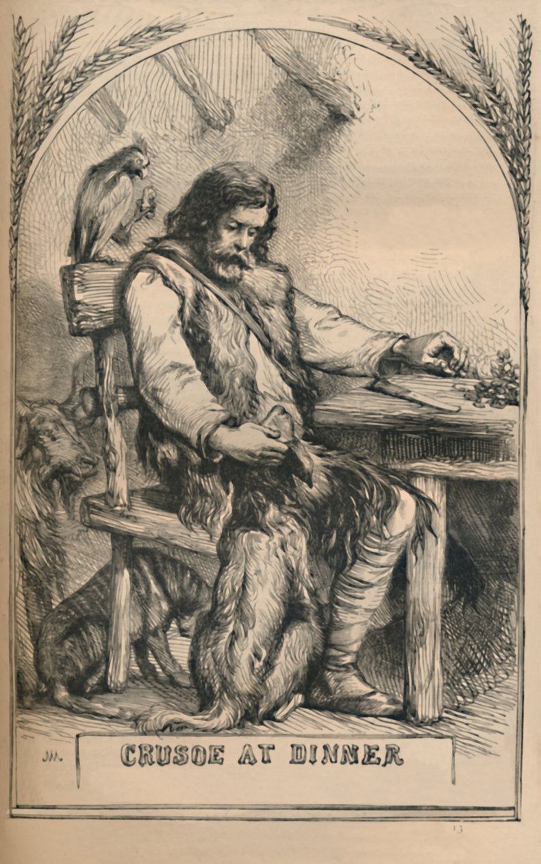 डिनर पर क्रूसो, c1870 द्वारा अज्ञात