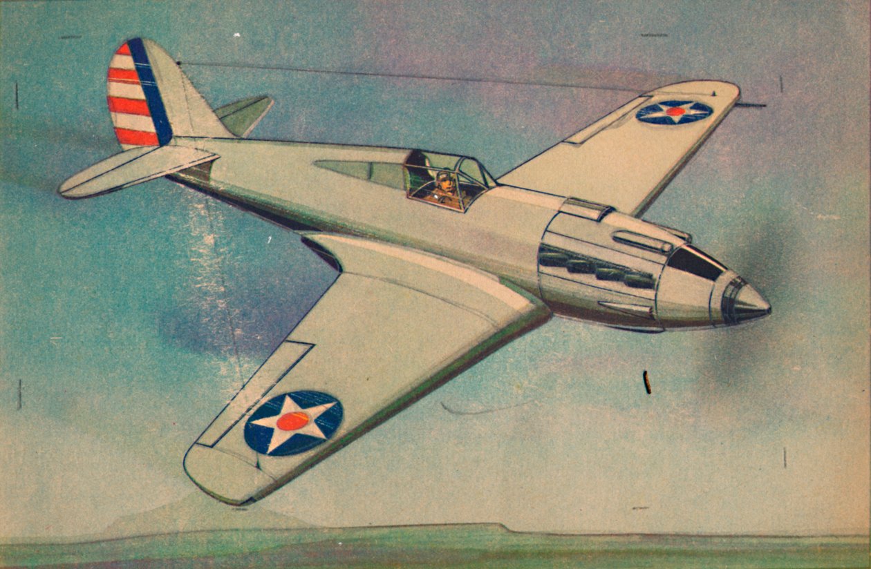 कर्टिस XP40 फाइटर मोनोप्लेन, c1944। द्वारा अज्ञात