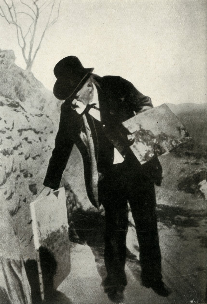 पेंटिंग और पैलेट के साथ सेज़ेन, c1900, 1947। द्वारा अज्ञात