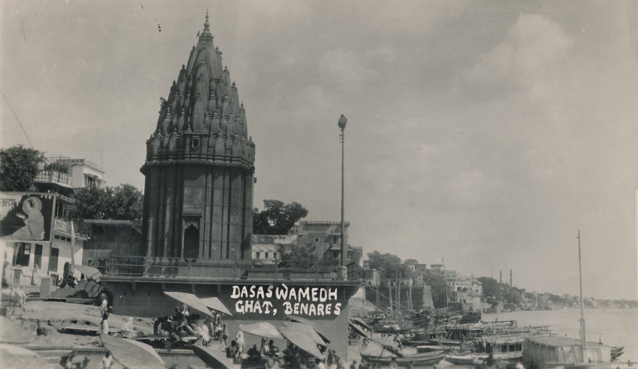 दासस्वामेध घाट, बनारस। द्वारा अज्ञात