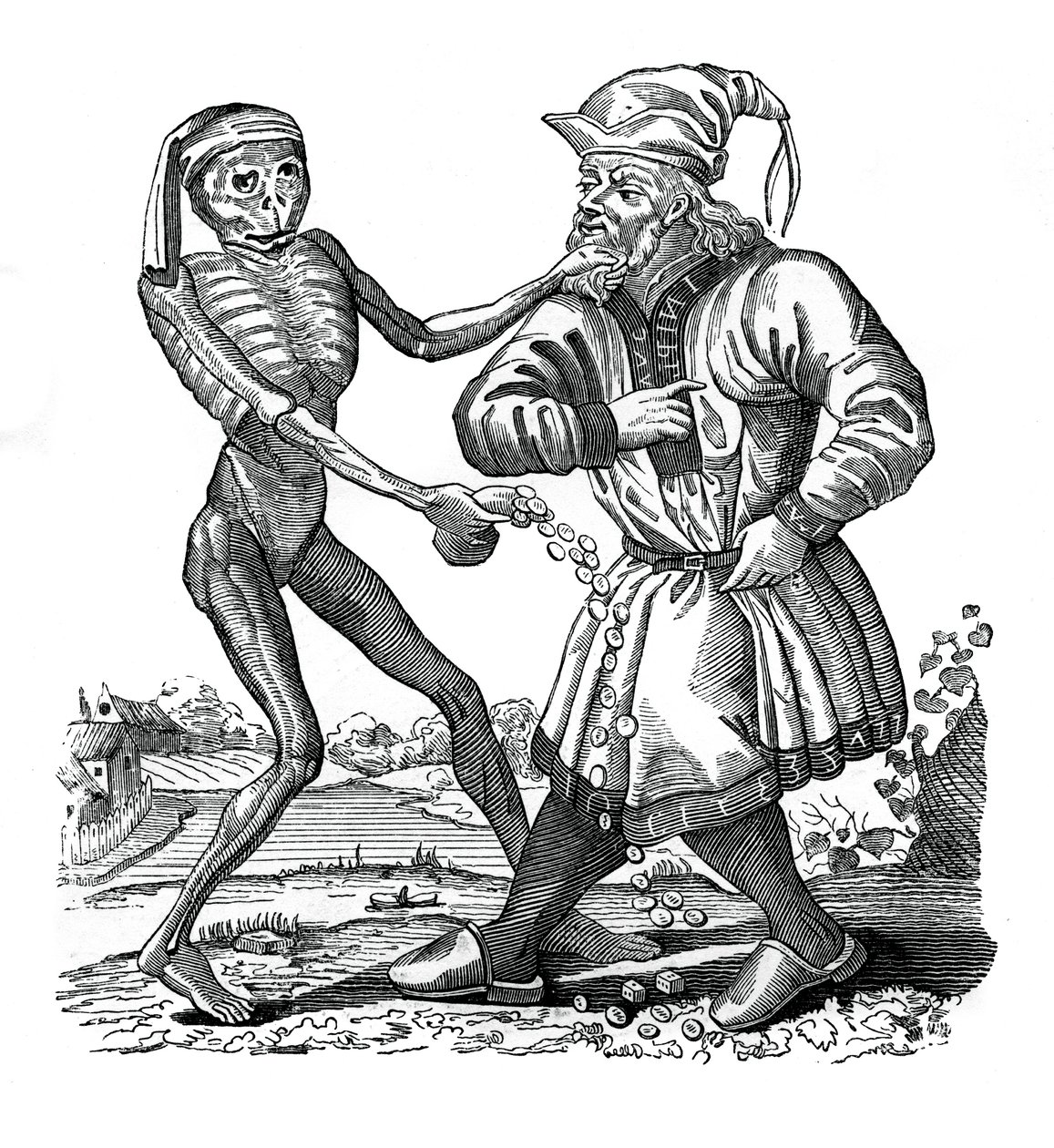 डेथ एंड द यहूदी, डांस ऑफ़ डेथ से एक एपिसोड, 1441, 1870 द्वारा अज्ञात
