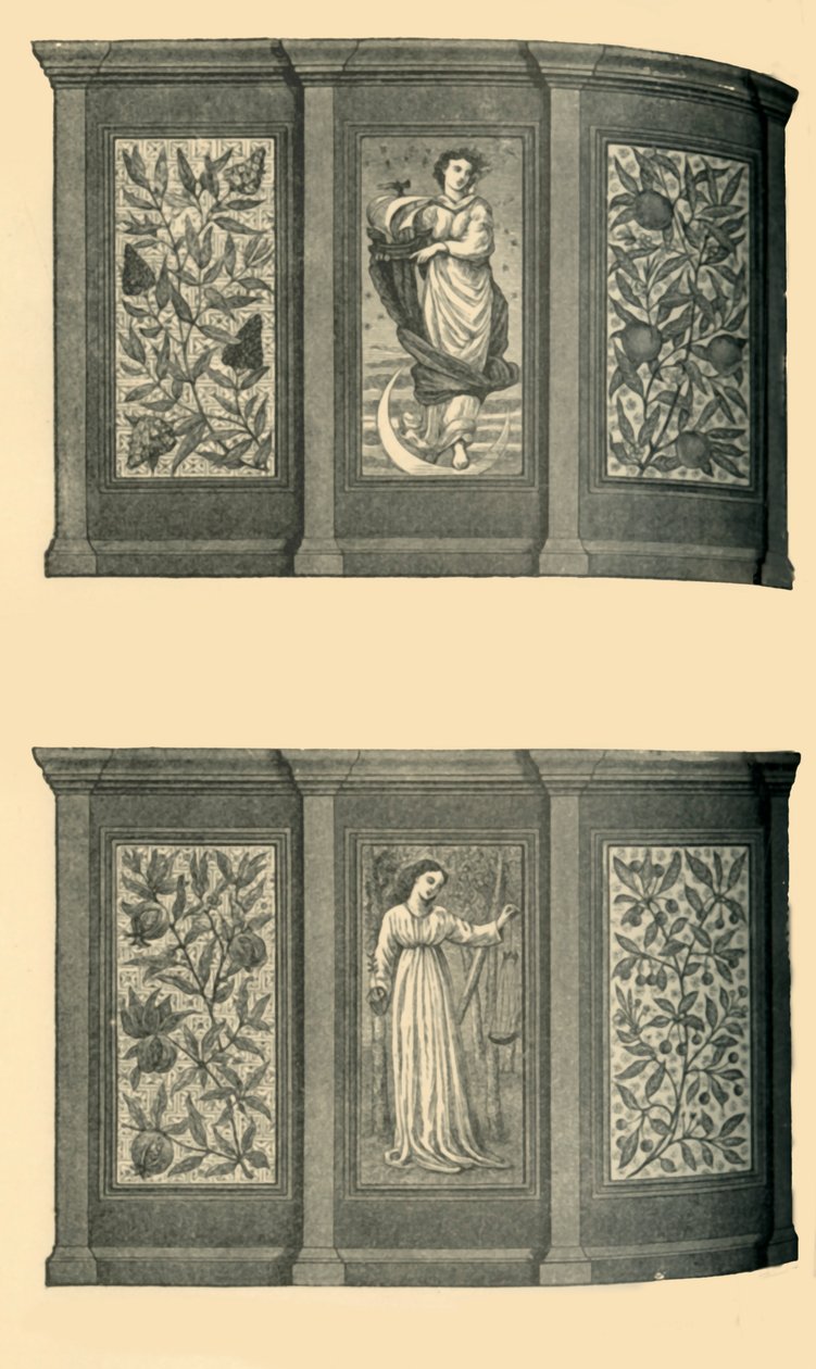 पश्चिम भोजन कक्ष की सजावट, साउथ केंसिंग्टन संग्रहालय, c1865, 1881। द्वारा अज्ञात