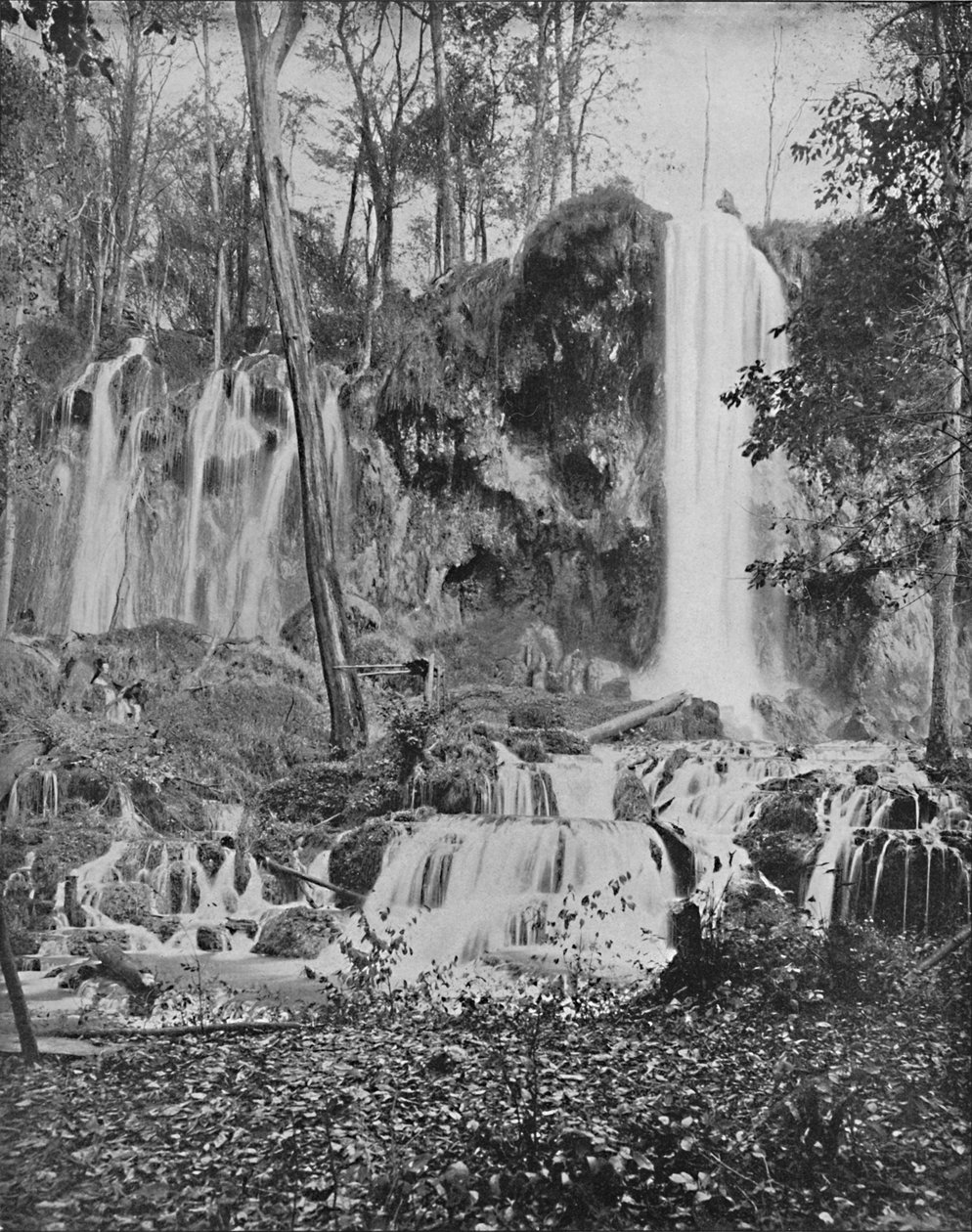 डियर लिक फॉल्स, मिनरल स्प्रिंग्स, वा।, C1897। द्वारा अज्ञात