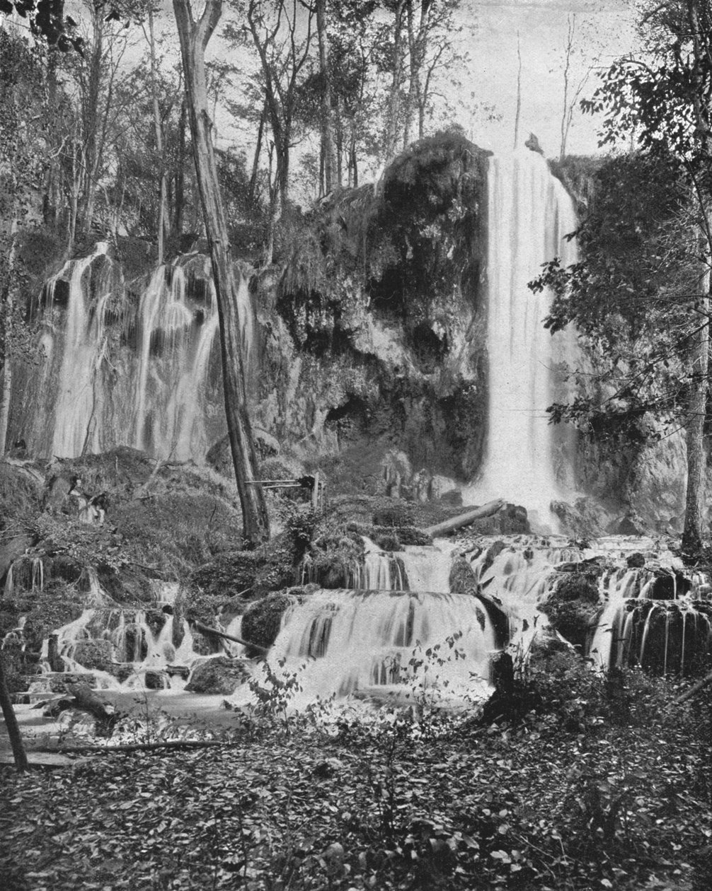 डियर लिक फॉल्स, खनिज स्प्रिंग्स, वर्जीनिया, संयुक्त राज्य अमेरिका, c1900। द्वारा अज्ञात