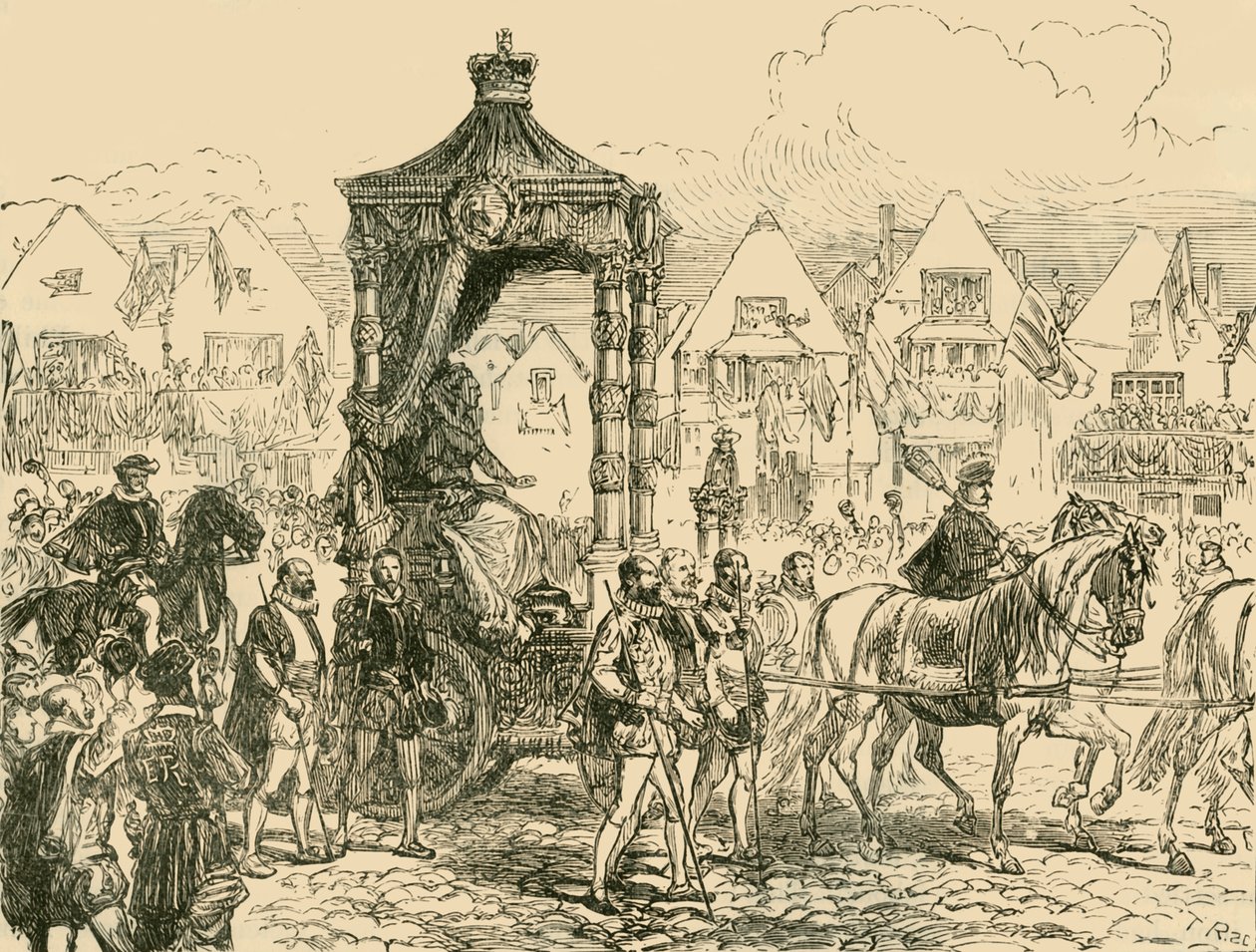 अरमादा की हार: सेंट पॉल में धन्यवाद सेवा, 1558, 1890। द्वारा अज्ञात