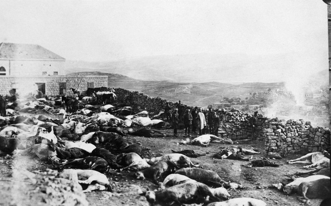 राच्य के गढ़ की रक्षा, ड्रूज़ विद्रोह, जबल एल ड्रूज़, सीरिया, 1925 द्वारा अज्ञात