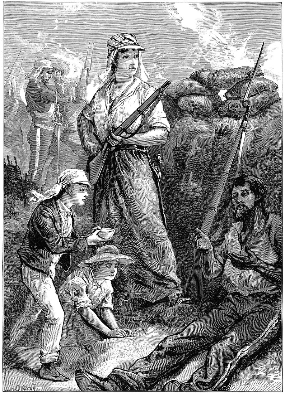 फ़ुट्टेगुर, भारतीय विद्रोह, 1857-1859 c1895 में किले की रक्षा द्वारा अज्ञात