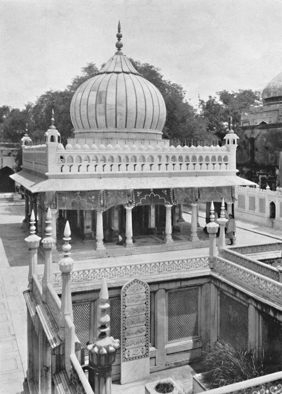 दिल्ली। - निज़ाम-उद-दीन और राजकुमारी जहानारा की कब्रें, c1910। द्वारा अज्ञात