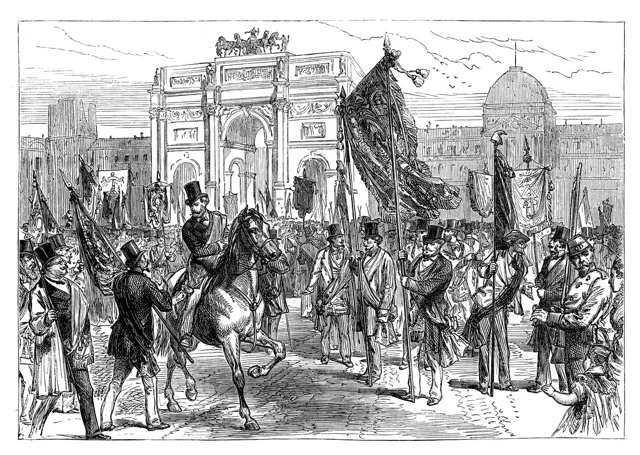 पेरिस फ्रीमेसन, फ्रांस का प्रदर्शन, 1870 के अंत में 19 वीं सदी द्वारा अज्ञात