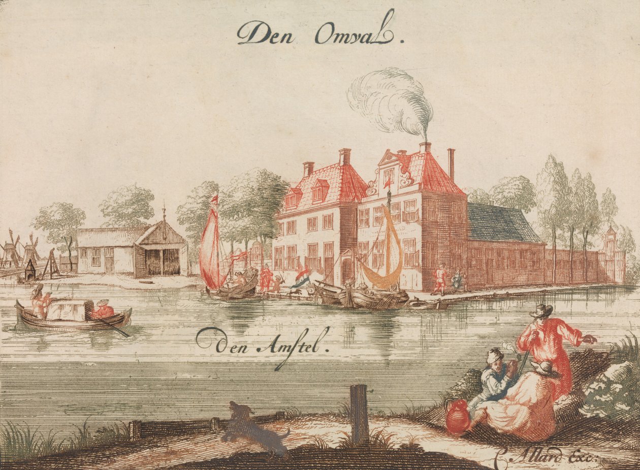 Den Omval, Den Amstel', में: Tooneel Der Main Dutch Houses, En Lust Hoven, To..., nd. द्वारा अज्ञात
