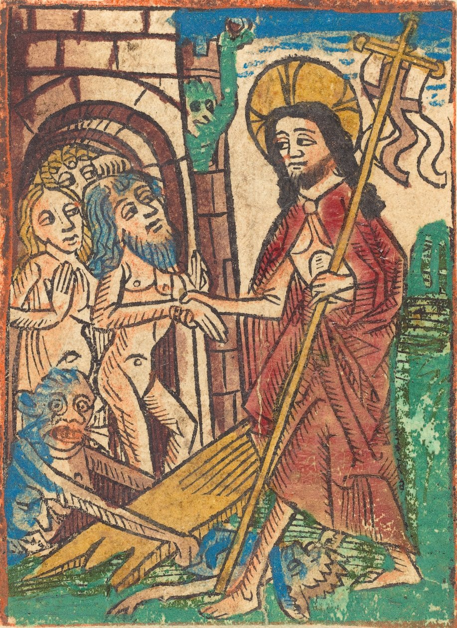 लिम्बो में उतरना, सी. 1490. द्वारा अज्ञात